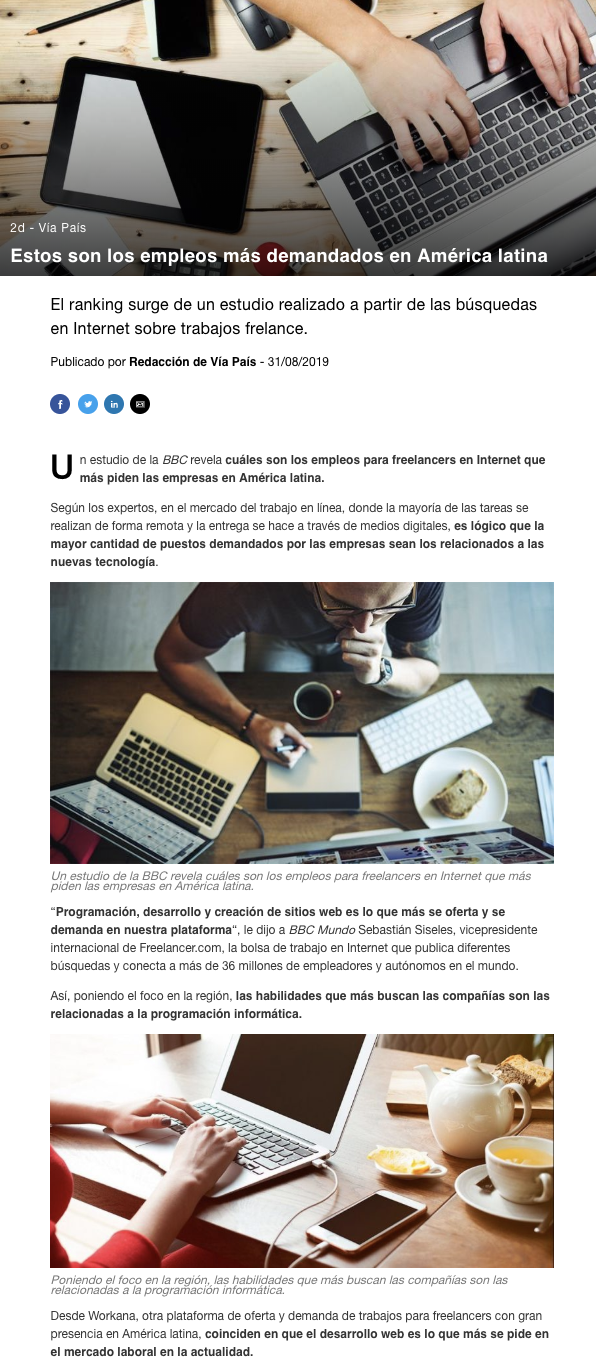 Freelancer en Vía País